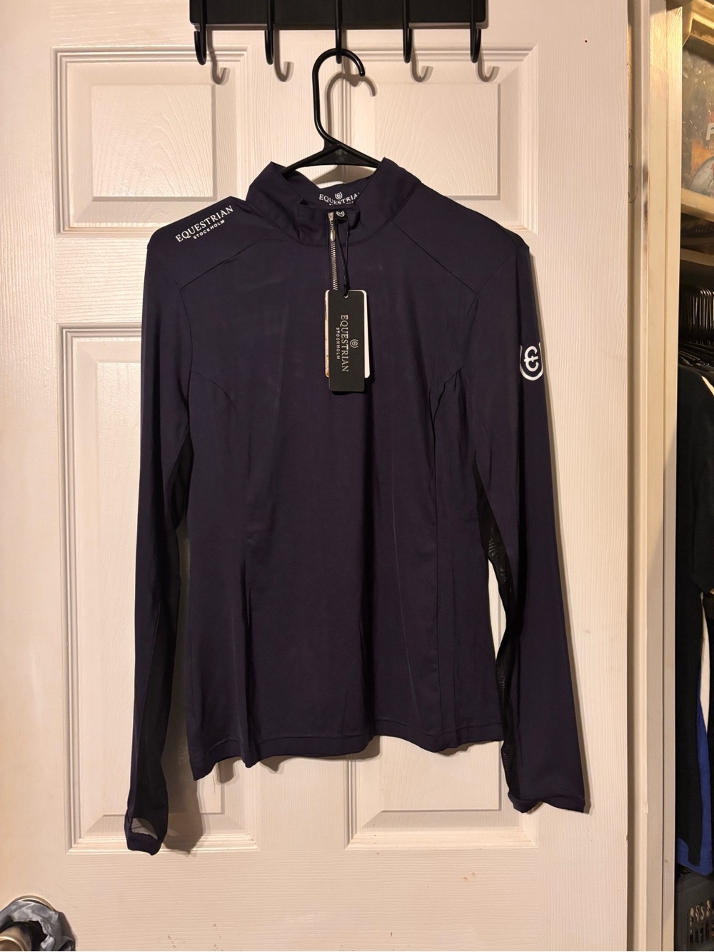 Equestrian Stokholm Women's Navy Long-Sleeve Riding Top